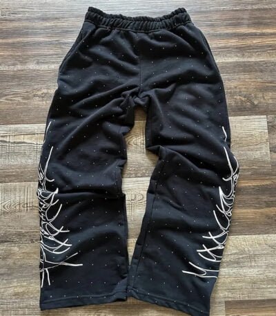 Custom rhinestones sweatpants