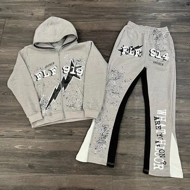 Flare sweatpants custom tracksuits