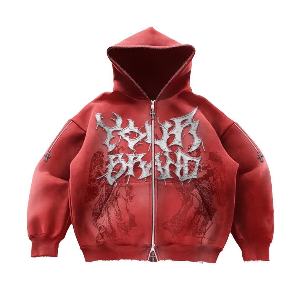 Breathable oversized premium quality zip up hoodies