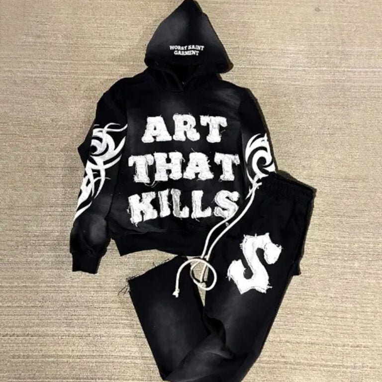 Custom distressed high quality tracksuits