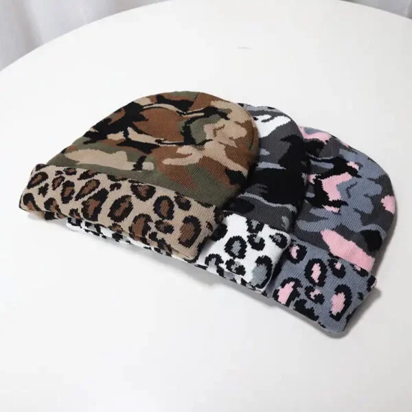 Acrylic camo custom beanies