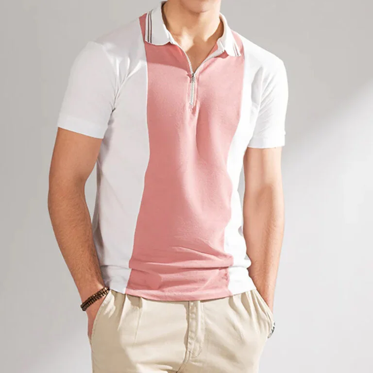 Fashionable panel polo shirts