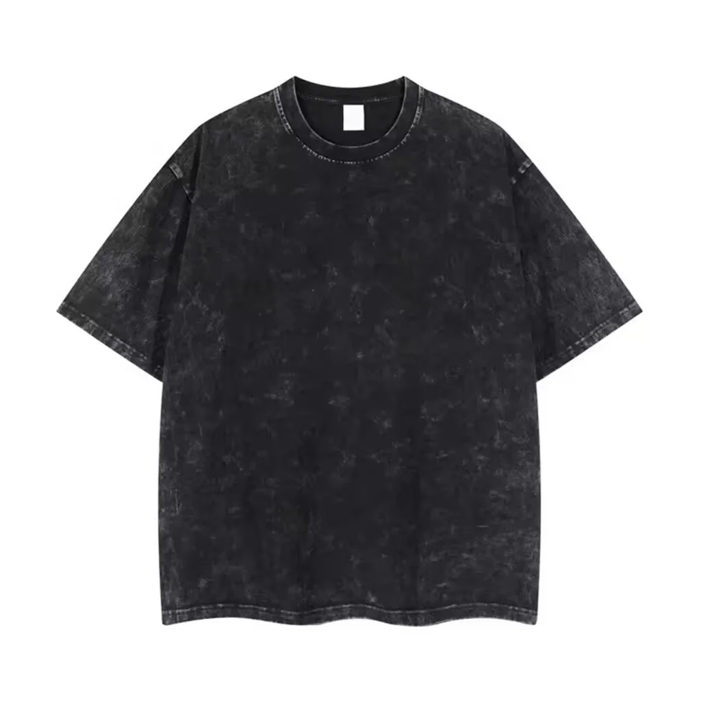 Washed drop shoulder tees