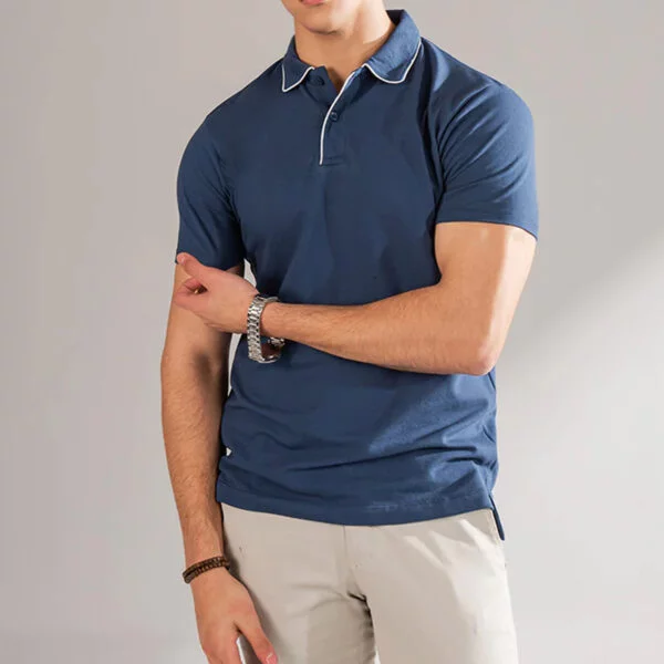 Slim-fit plain polos