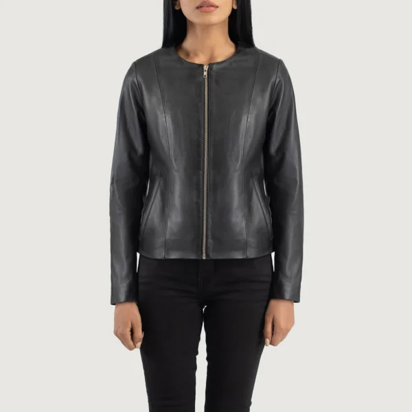 Minimalist Black Leather Jacket