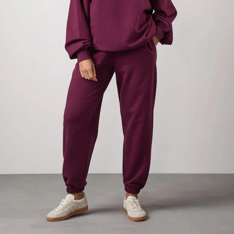 Custom maroon sweat pants