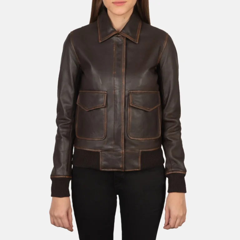 Leather Utility Jacket for Women