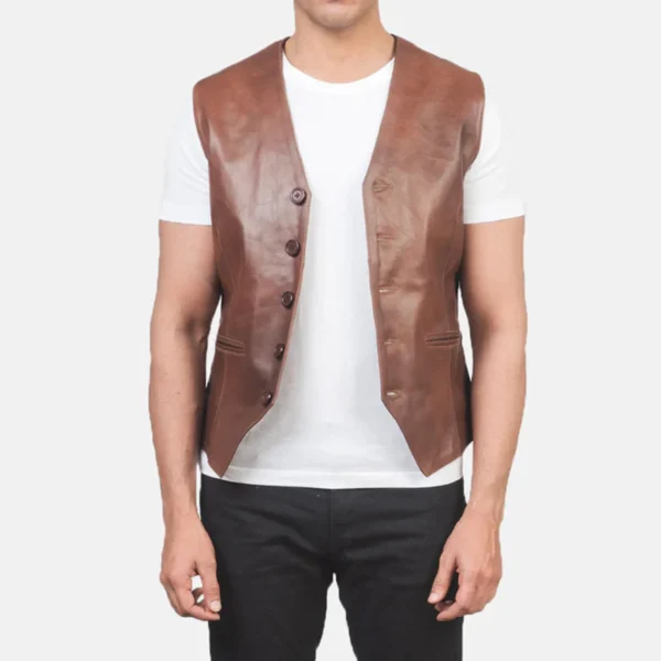 Custom Cowhide Leather Vests