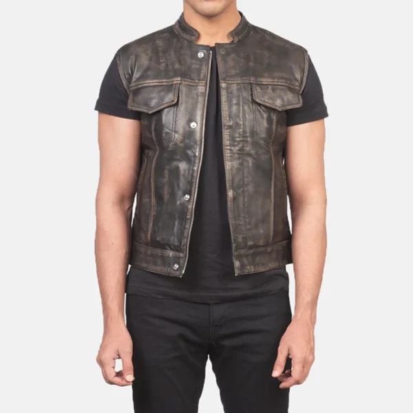 OEM Mens Leather Vests