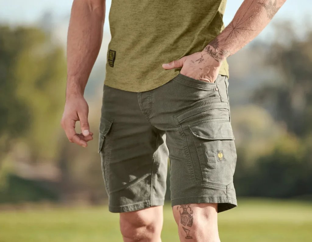 custom cargo shorts material